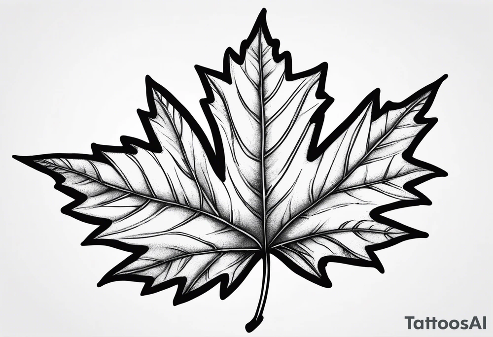 maple leaf tattoo idea