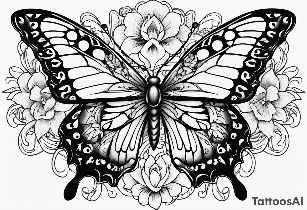 Uma borboleta delicada tattoo idea