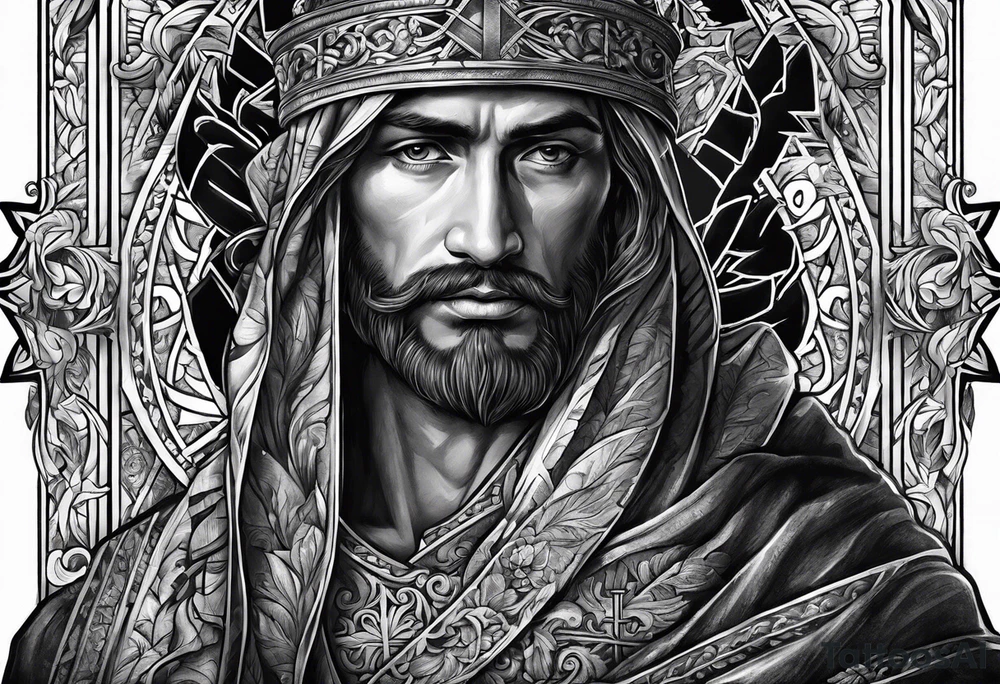 humble man carrying a cross tattoo idea