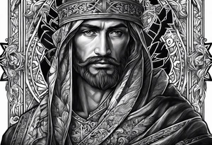 humble man carrying a cross tattoo idea