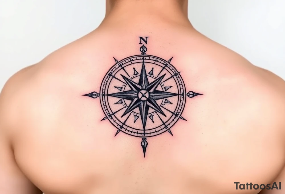 compass tattoo idea