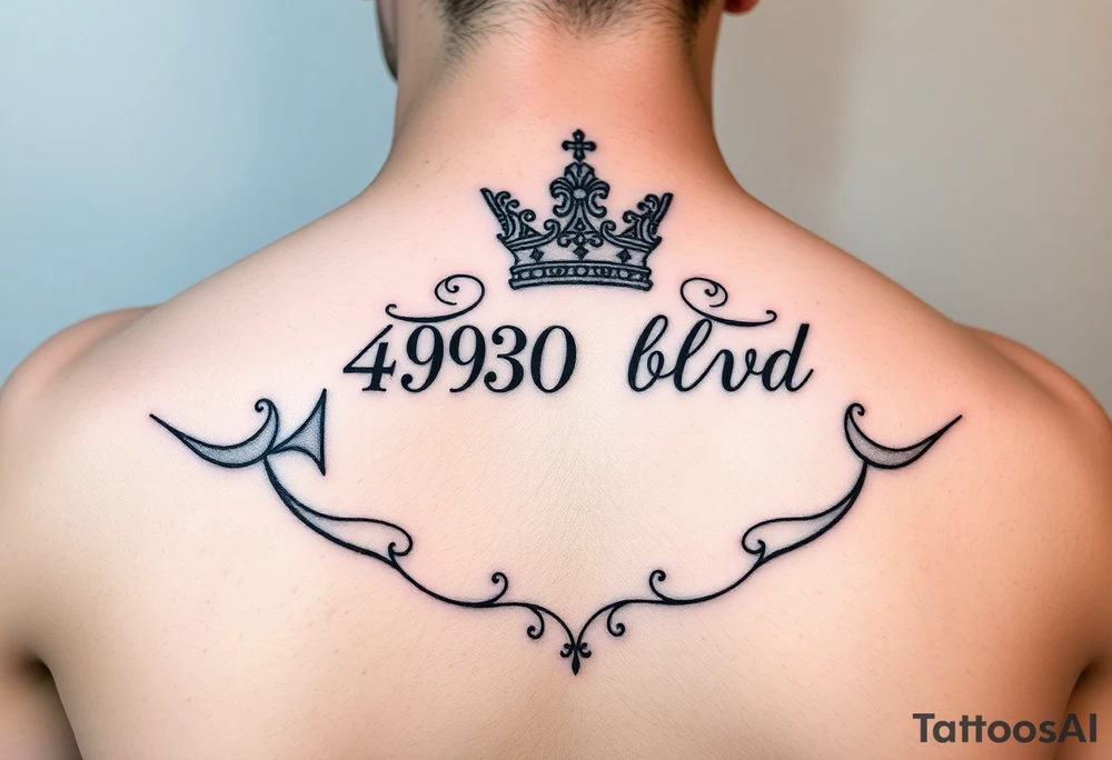Address of 4290 blvd T53 with a crown tattoo idea