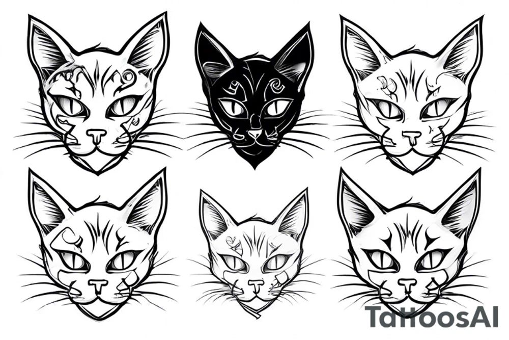 black cat tattoo idea