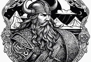 Vikings in the drakar. tattoo idea