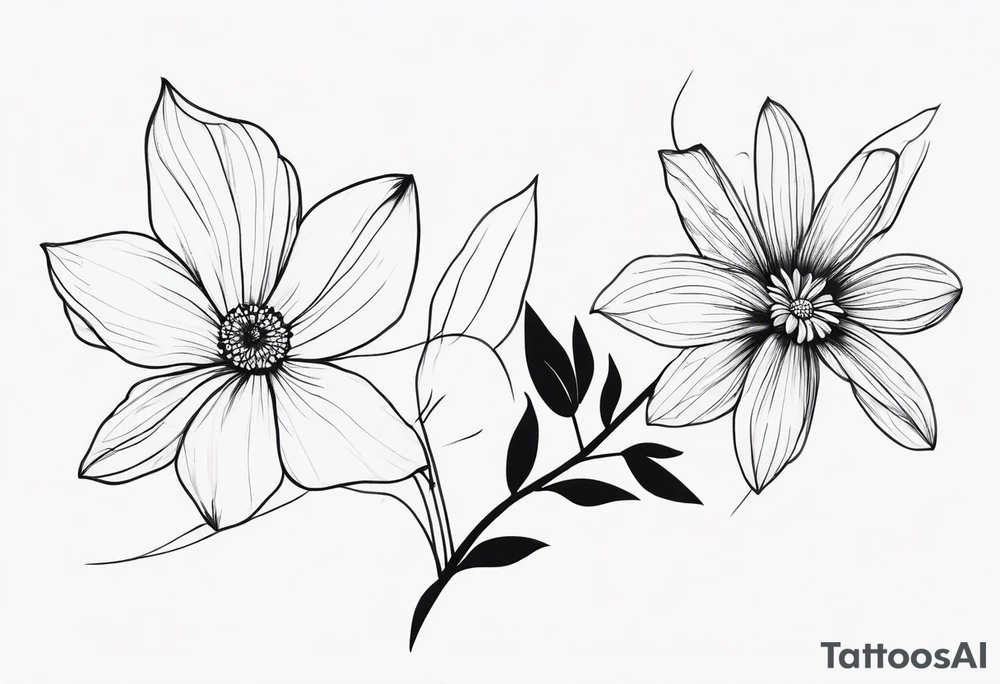 Two flowers tattoo idea