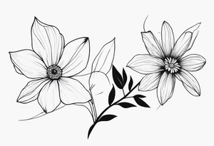 Two flowers tattoo idea