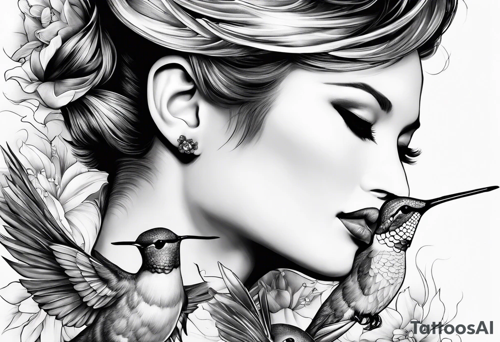 hummingbird tattoo idea