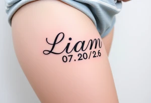 Liam 
07/20/26

Fancier lettering tattoo idea
