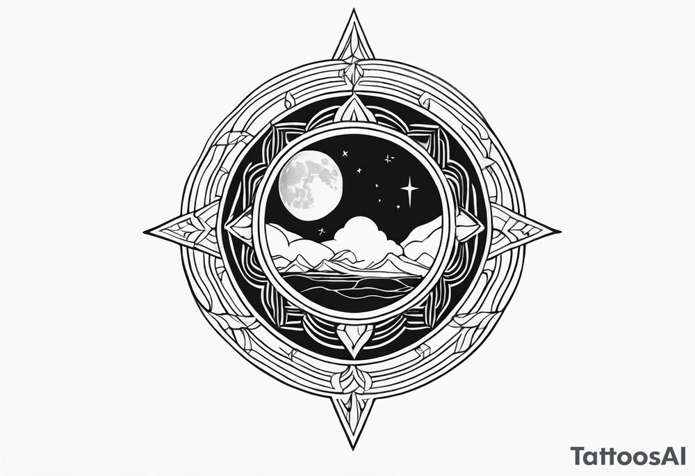 sacred moon tattoo idea