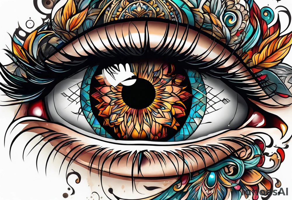 World eye tattoo idea