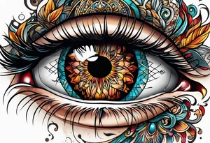 World eye tattoo idea