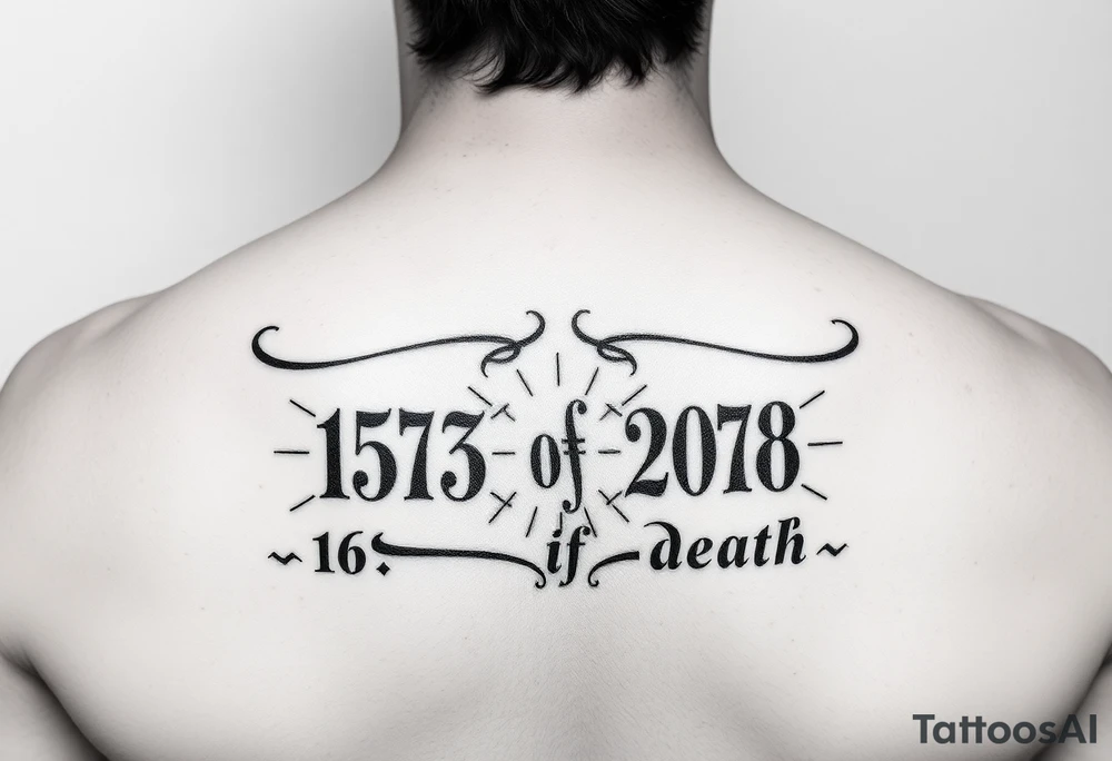 Date of birth and date of death tattoo idea