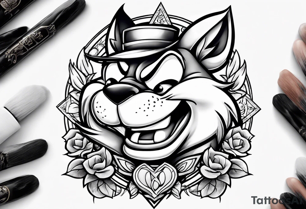 The looney tunes character taz tattoo idea