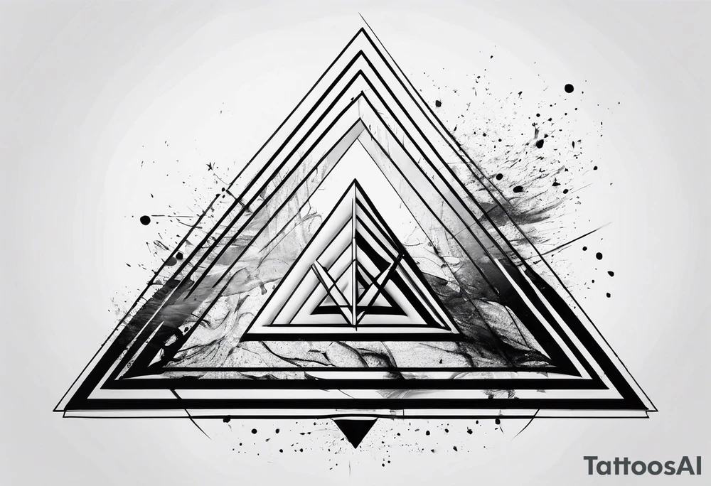 3 overlapping triangles tattoo idea