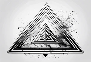 3 overlapping triangles tattoo idea