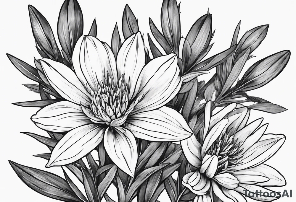 fine line indian paintbrush - white background, clean background, no skin tattoo idea