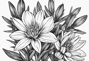 fine line indian paintbrush - white background, clean background, no skin tattoo idea