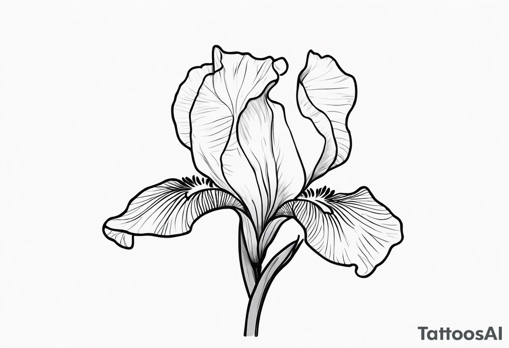 iris flower tattoo idea