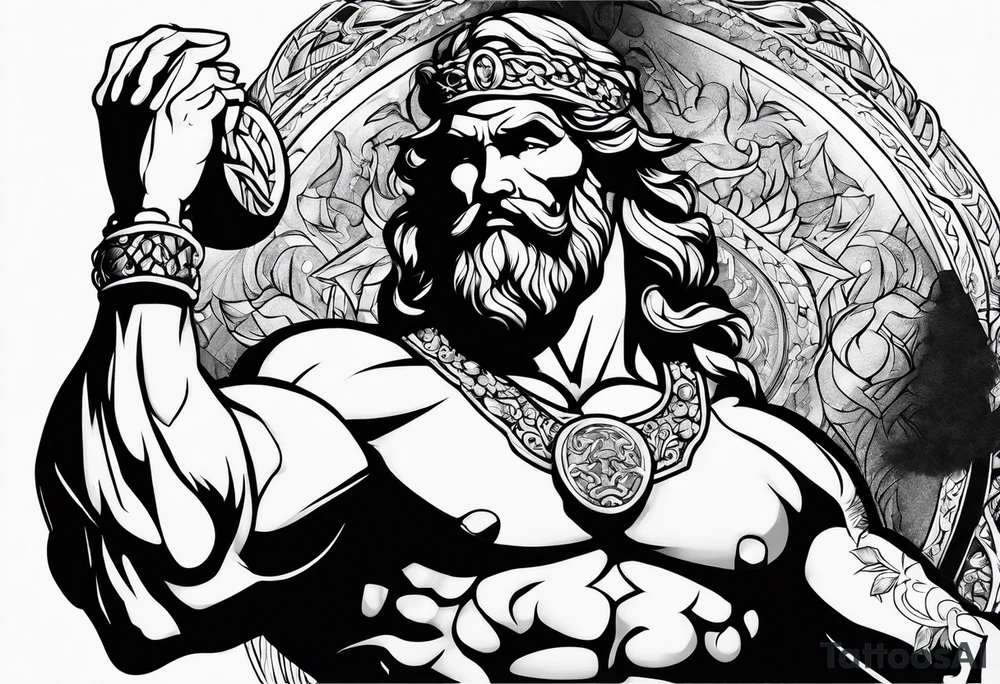 Hercules with prayer tattoo idea