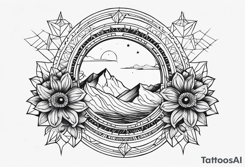 Sol e lua tattoo idea