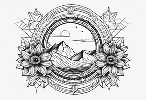 Sol e lua tattoo idea