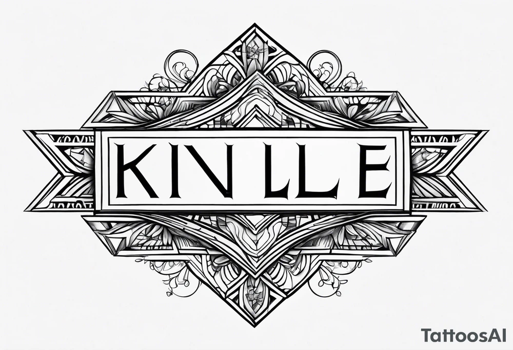Kinlee name logo tattoo idea