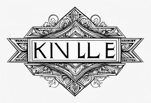 Kinlee name logo tattoo idea