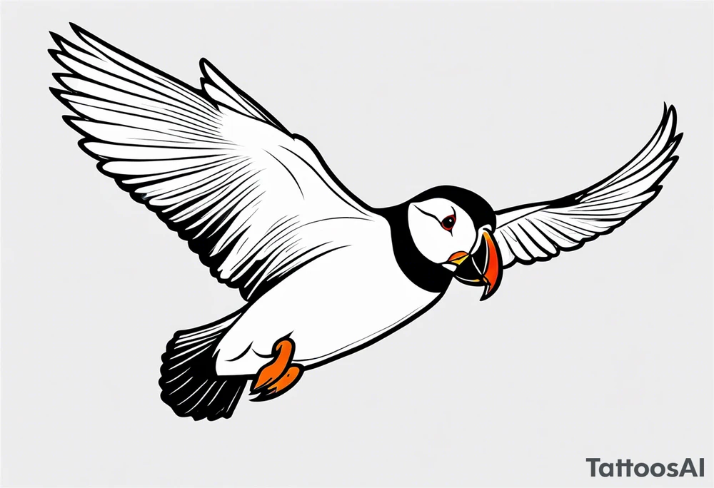a flying puffin without background - forarm Tattoo tattoo idea a flying puffin without background - forarm Tattoo tattoo idea