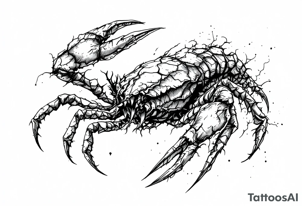 powerful cancer zodiac sign tattoo idea