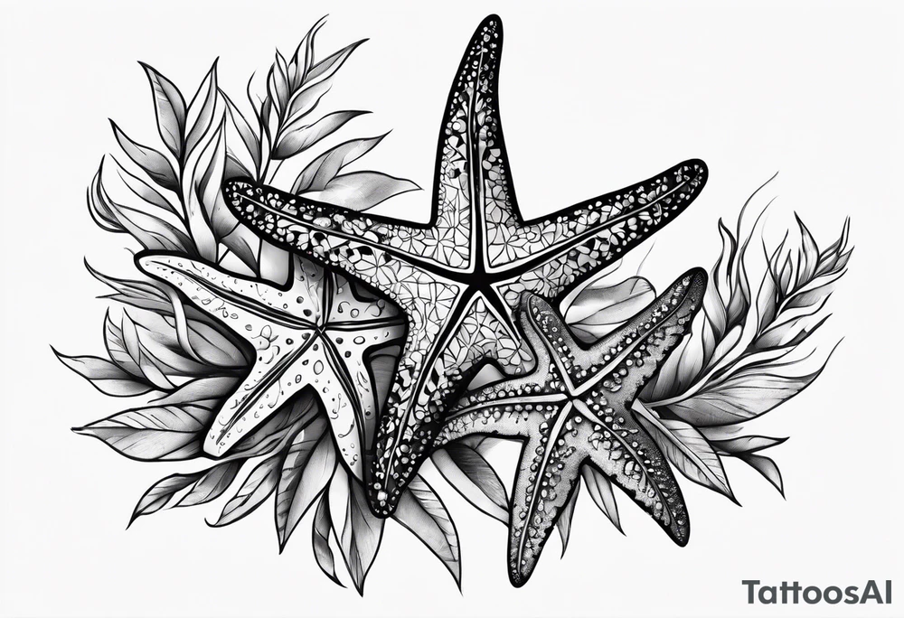 Two Starfish 
olive branch tattoo idea