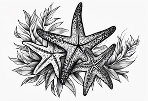 Two Starfish 
olive branch tattoo idea