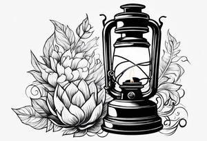 Oil lamp tattoo idea