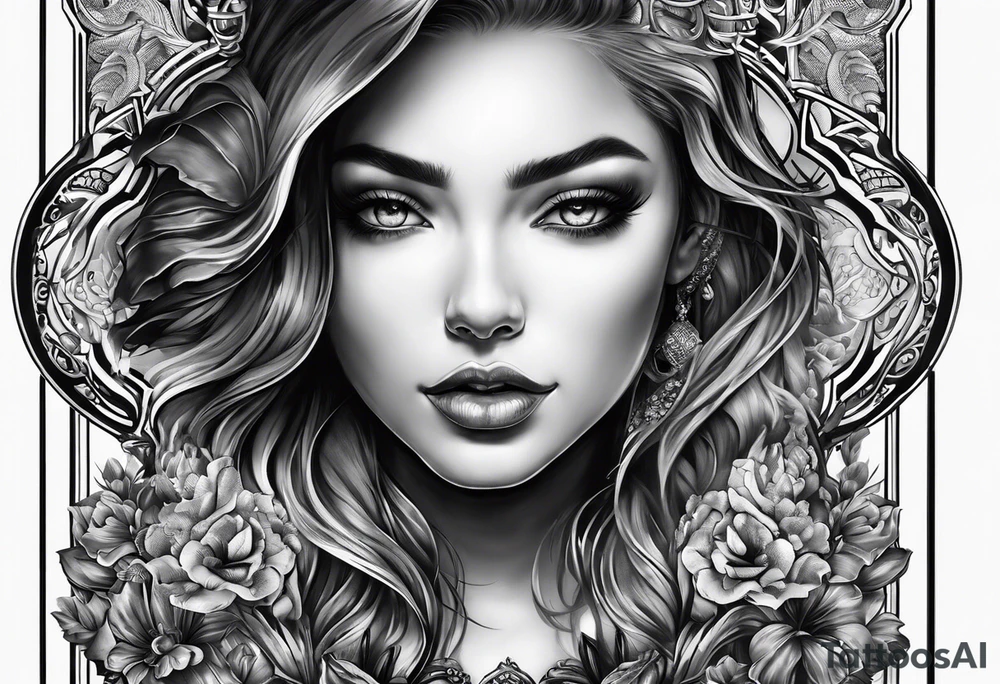 incorporate ideas from the sprawl book series
 into a sybmolic tattoo tattoo idea