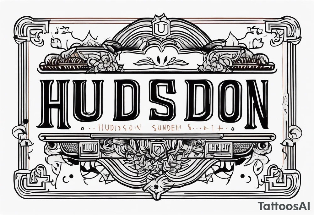 Hudson Sugden written as a name tattoo idea