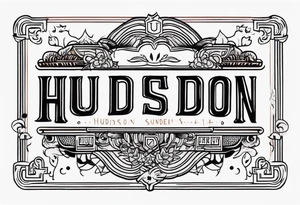 Hudson Sugden written as a name tattoo idea