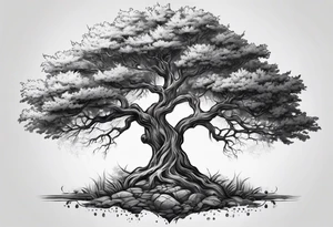 Italian malocchio tree tattoo idea
