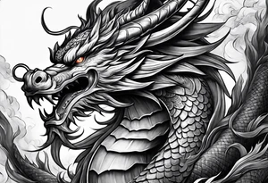 chinese dragon, ares god tattoo idea
