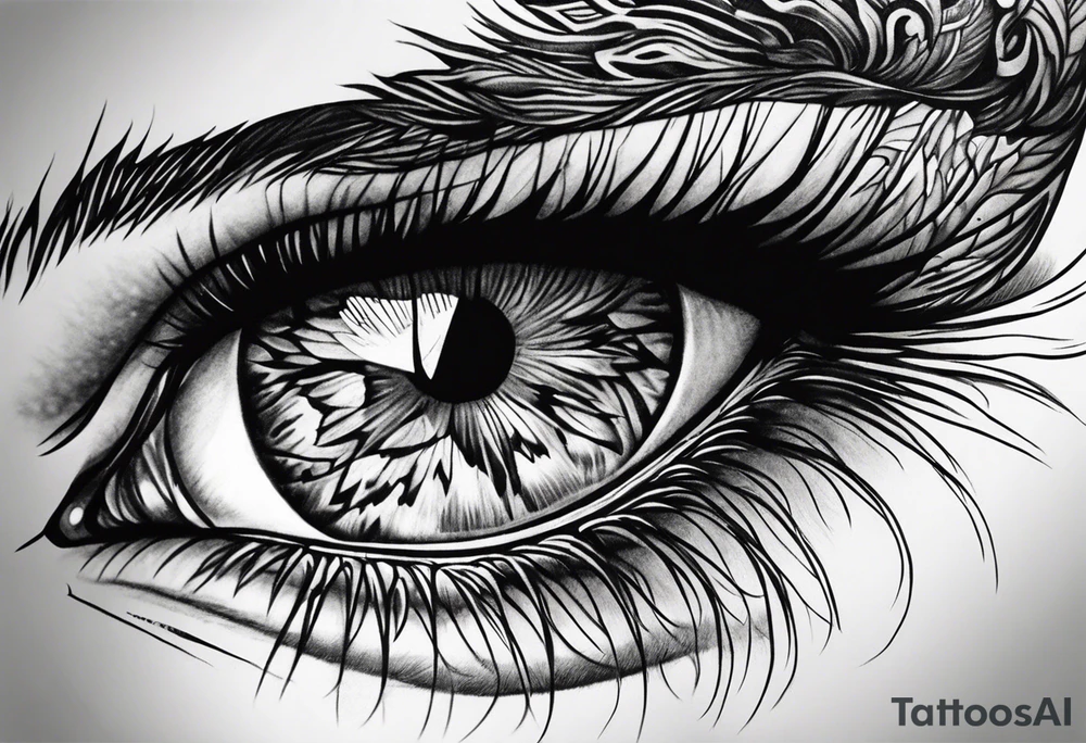 Feline eye tattoo idea