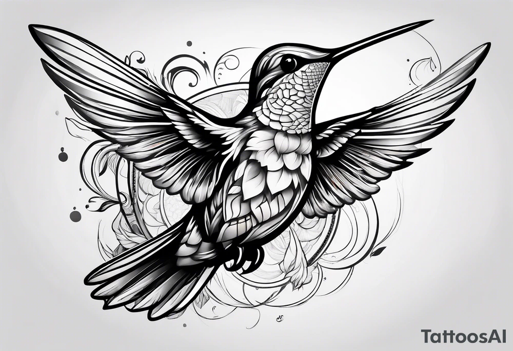 hummingbird tattoo idea