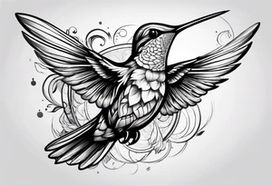 hummingbird tattoo idea