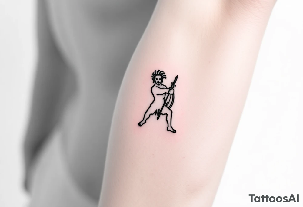 achilles the greek myth, in a symbol tattoo idea