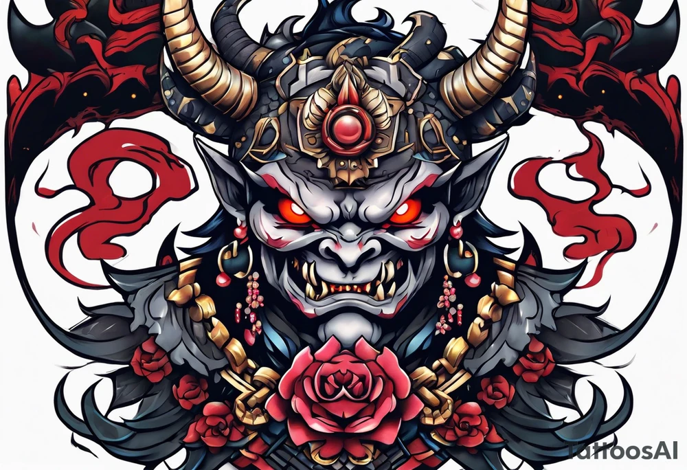 Cyber oni tattoo idea