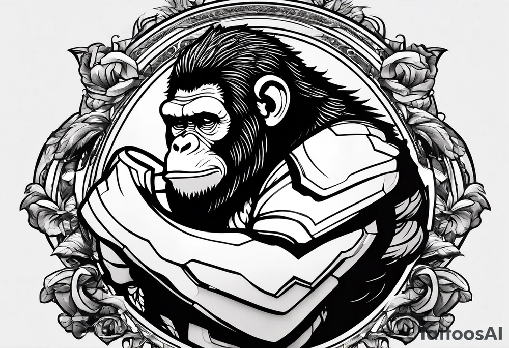 Caesar from the movie planet of the apes tattoo idea