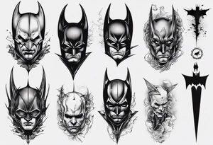 the dark knight sleeve tattoo idea