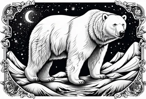 polar bear shitting like a dog tattoo idea