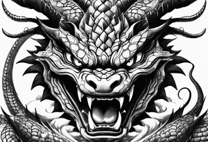 Shenron from Dragon Ball Z Americana style tattoo tattoo idea