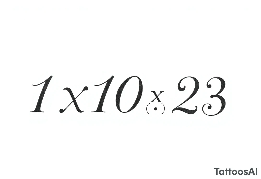 1x10^23 tattoo idea