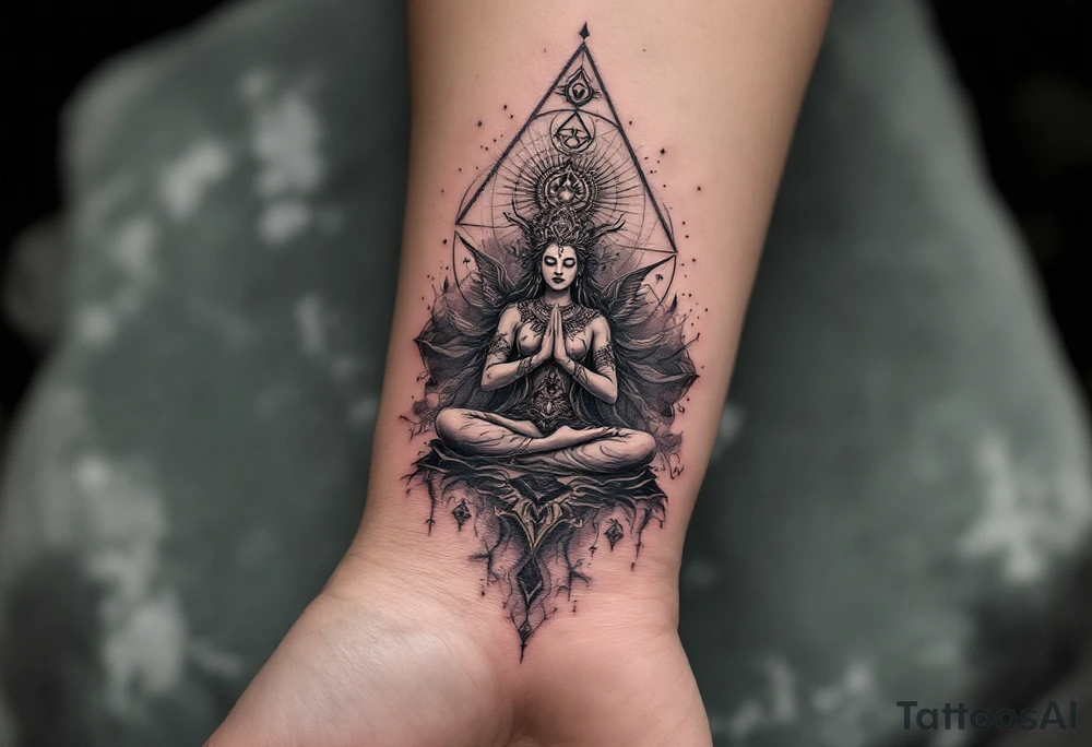 dmt enlightenment deity with sacred geometry behind tattoo idea dmt enlightenment deity with sacred geometry behind tattoo idea