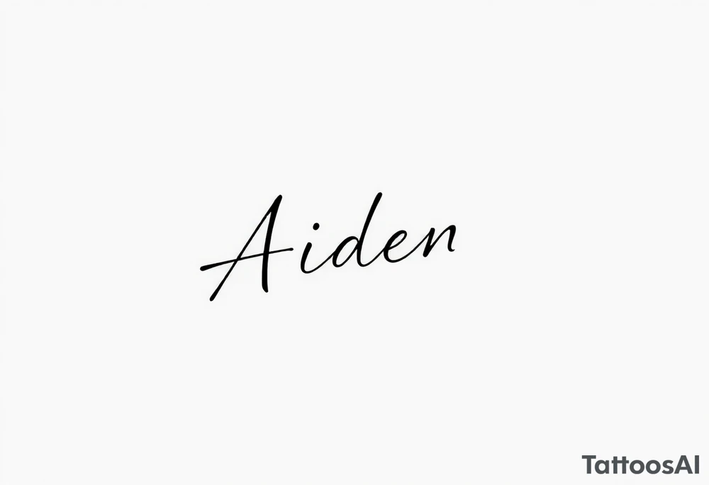 The name Aiden tattoo idea