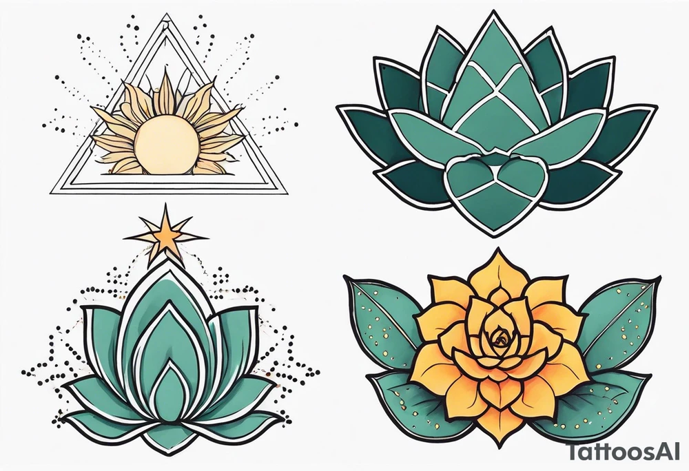 fine line with sun, stars, floral, dots, three succulents
. Sternum tattoo tattoo idea
